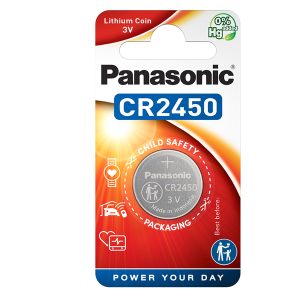 Micropila CR2450 - litio - Panasonic - blister 1 pezzo - immagine 1