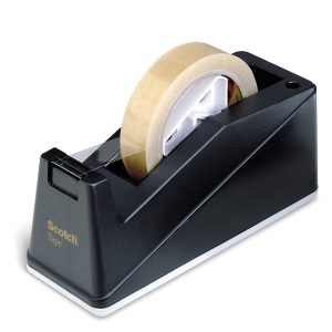 Dispenser da tavolo C10 per nastri - 33/66 m - nero - Scotch - immagine 1