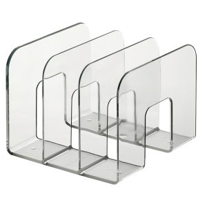 Portariviste Trend - 3 scomparti - 21,5 x 21 cm - dorso 16,5 cm - trasparente - Durable - immagine 1