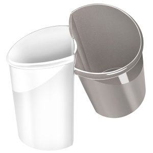 Cestino gettacarte Ellypse Xtra Strong - altezza 38 cm - 15 L - bianco artico - CEP - immagine 2