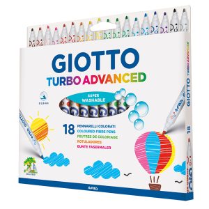 Pennarelli Turbo Advanced - punta 2,8mm - colori assortiti - Giotto - astuccio 18 pezzi - immagine 1