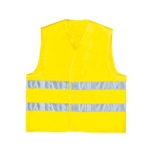 Gilet alta visibilità GILP2 - poliestere - taglia L - giallo fluo - Deltaplus - immagine 1