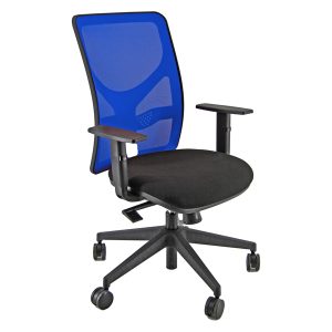 Seduta operativa Pentagon Y10 PNA - con braccioli regolabili - nero/blu - Unisit - immagine 1