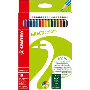 Pastelli GreenColors - diametro mina 2,5 mm - Stabilo - astuccio 18 pezzi - immagine 1