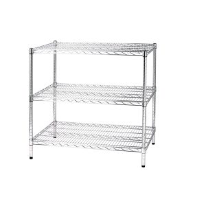 Kit scaffale Archimede - 3 ripiani - 60 x 90 x 90 cm - acciaio cromato - Serena Group - immagine 1