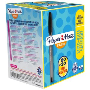 Penna a sfera con cappuccio Inkjoy 100 RT  - punta 1,0mm - nero - Papermate - conf. 80+20 pezzi - immagine 1