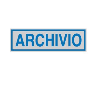 Targhetta adesiva - ARCHIVIO - 16,5 x 5 cm - Cartelli Segnalatori - immagine 1
