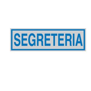 Targhetta adesiva - SEGRETERIA - 16,5 x 5 cm - Cartelli Segnalatori - immagine 1