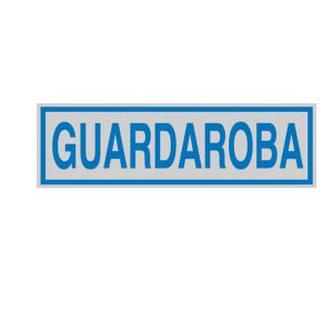 Targhetta adesiva - GUARDAROBA - 16,5 x 5 cm - Cartelli Segnalatori - immagine 1