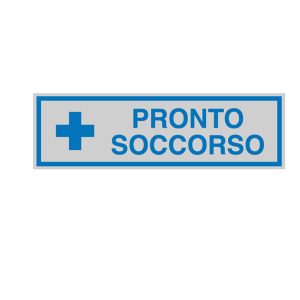 Targhetta adesiva - PRONTO SOCCORSO - 16,5 x 5 cm - Cartelli Segnalatori - immagine 1