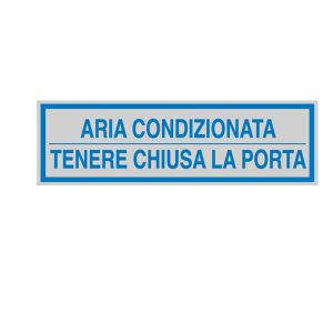 Targhetta adesiva - ARIA CONDIZIONATA... - 16,5 x 5 cm - Cartelli Segnalatori - immagine 1