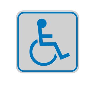 Targhetta adesiva - pittogramma Toilette disabili - 8,2 x 8,2 cm - Cartelli Segnalatori - immagine 1