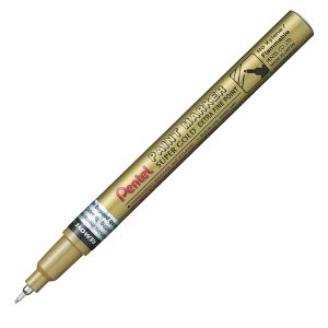 Marcatore Paint Marker Linea Amiko - punta extra fine 0,60mm - oro - Pentel - immagine 1