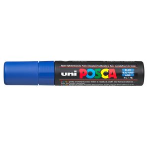 Marcatore a base d'acqua Uni Posca PC17K - punta extra large a scalpello 15,0mm  - blu - Uni Mitsubishi - immagine 1