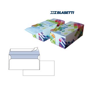 Busta Mailpack - senza finestra - strip adesivo - 11 x 23 cm - 90 gr - bianco - Blasetti - dispenser 150 pezzi - immagine 1