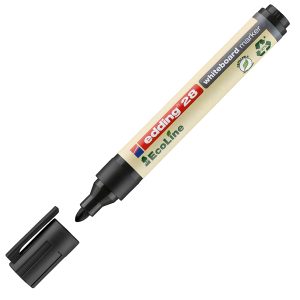 Marcatore per lavagne bianche 28 EcoLine - punta conica da 1,50-3,00mm - nero - Edding - immagine 1