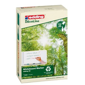 Marcatore per lavagne bianche 28 EcoLine - punta conica da 1,50-3,00mm - nero - Edding - immagine 2
