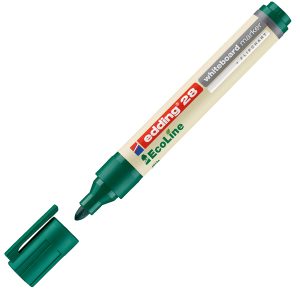 Marcatore 28 per lavagne bianche EcoLine  - punta conica da 1,50-3,00mm - verde - Edding - immagine 1