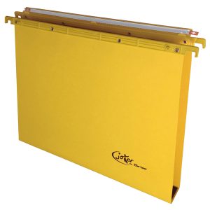 Cartella sospesa Joker - cassetto - interasse 39 cm - fondo U - 37 x 25 cm - giallo - Bertesi - immagine 1