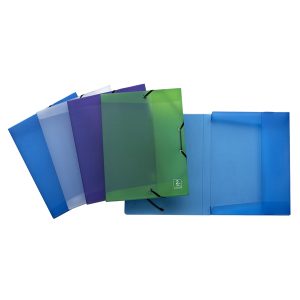 Cartellina 3 lembi - con elastico 2ndLife - 24x32 cm - dorso 2,5 cm - mix 4 colori - Favorit - immagine 1