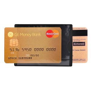 Portadocumenti RFID Hidentity® Duo per bancomat /carta di credito - PVC - 8,5x6 cm - nero - Exacompta - immagine 1