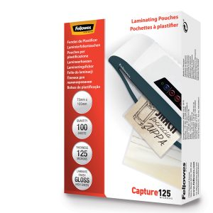 Pouches Capture125 - A6 - 111x154 mm - 2x125 micron - Fellowes - scatola 100 pezzi - immagine 1