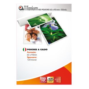 Pouches - government card - 65x95 mm - 2x125 micron - Titanium - scatola 100 pezzi - immagine 1
