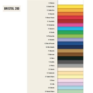 Cartoncino Bristol Color - 50 x 70 cm - 200 gr - celeste 08 - Favini - conf. 25 pezzi - immagine 1