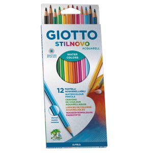 Pastelli colorati Stilnovo Acquarell - diametro mina 3,3 mm - Giotto - astuccio 12 pezzi - immagine 1