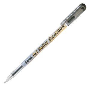 Gel Roller per tessuto - punta 1,00mm - nero - inchiostro permanente  - Pentel - immagine 1