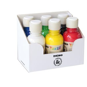 Colori per tessuti - 125 ml - colori assortiti - Primo - box 6 pezzi - immagine 1