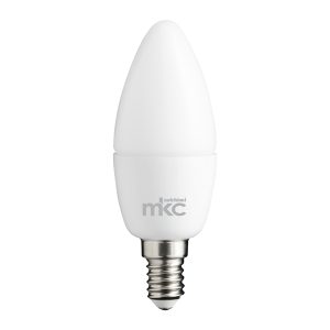 Lampada - Led - candela - 5,5W - E14 - 3000K - luce bianca calda - MKC - immagine 1