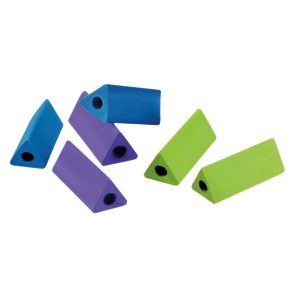 Impugnatura per matite - triangolare - gomma - colori assoertiti - Ikona+ - conf. 6 pezzi - immagine 1
