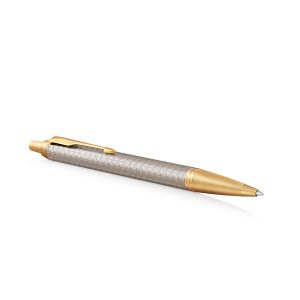 Penna sfera IM Premium Grey Metal Chiselled - punta M - Parker - immagine 1