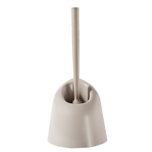 Portascopino angolare - 13x13x39 cm - plastica - bianco - Perfetto - immagine 1
