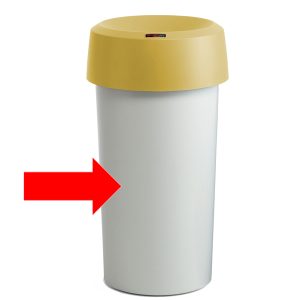 Contenitore Modo Round - diametro 38 cm - altezza 73 cm - plastica robusta - 50 L - grigio - Rotho - immagine 1