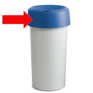 Coperchio per contenitore Modo Round - con fermasacco - 38x15 cm - anello blu - Rotho - immagine 1