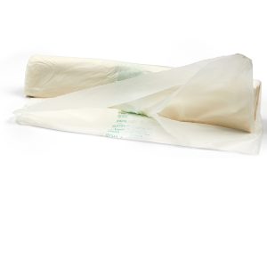 Biosacco per immondizia - 42x42 cm - 10 L - 19 micron - bianco - Perfetto - rotolo da 15 sacchi - immagine 1