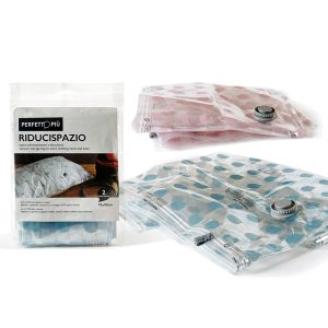 Sacco Riducispazio - chiusura con zip e valvola - 80x120 cm - PPL - trasparente - Perfetto - conf. 1 pezzo - immagine 1