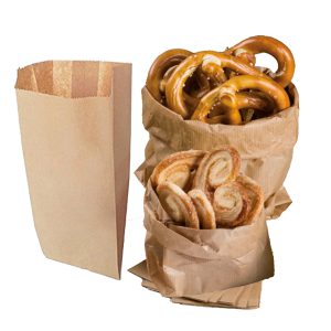 Sacchetti - carta kraft - 22x40 cm - soffietti laterali 7 cm - 45 gr - avana - Rex Sadoch - conf. 100 pezzi - immagine 1