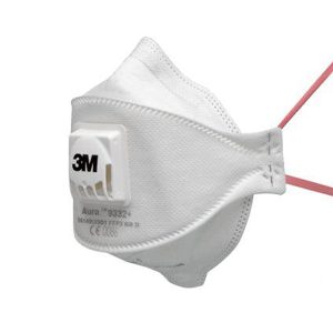 Mascherina Aura™ 9332+ FFP3 - con valvola - monouso - 3M - conf. 10 pezzi (imbustati singolarmente) - immagine 1