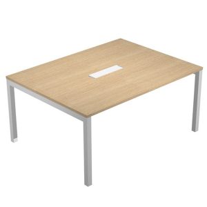 Tavolo riunioni Agorà - 6 posti - 160 x 120 x 72,5 cm - rovere - immagine 1