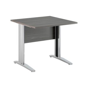 Scrivania Easy fianchi verniciati effetto cromato - lineare - 80 x 80 x 72 cm - frassino toscano - immagine 1