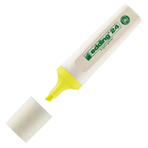Evidenziatore 24 EcoLine - punta a scalpello - tratto da 2,0-5,0mm  - giallo - Edding - immagine 1