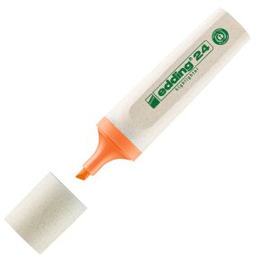 Evidenziatore 24 EcoLine - punta a scalpello - tratto da 2,0-5,0mm - astuccio 4 colori  - Edding - immagine 4