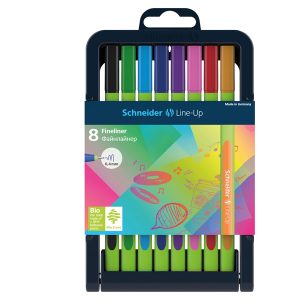 Fineliner Line-Up - punta 0,4mm - colori assortiti - Schneider - astuccio 8 colori - immagine 1