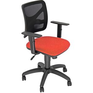 Seduta operativa Pentagon Y10 PNBE - con braccioli regolabili - rosso/nero - Unisit - immagine 1