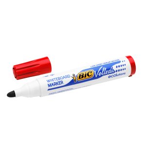 Pennarello per lavagna cancellabile Whiteboard Marker Velleda 1701 Recycled BIC  - punta tonda 1,5mm - rosso - Bic - immagine 1