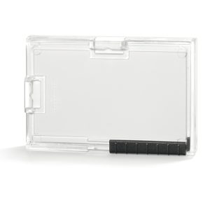 Portabadge PushBox Trio - 3 tessere inseribili - 5,4 x 8,7 cm - Durable - conf. 10 pezzi - immagine 2