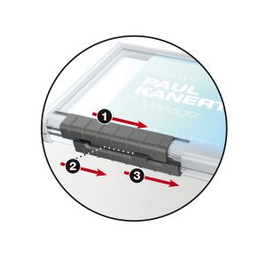 Portabadge PushBox Trio - 3 tessere inseribili - 5,4 x 8,7 cm - Durable - conf. 10 pezzi - immagine 5
